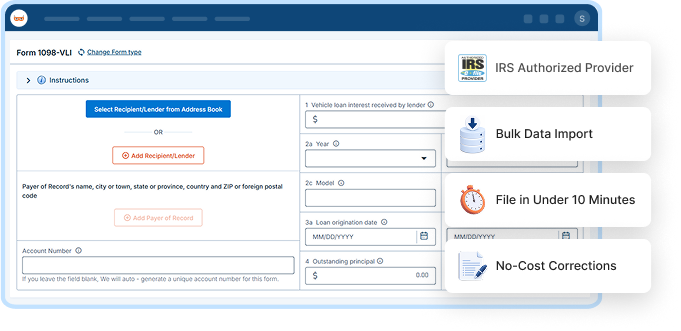 E-file Form 1098-VLI Online