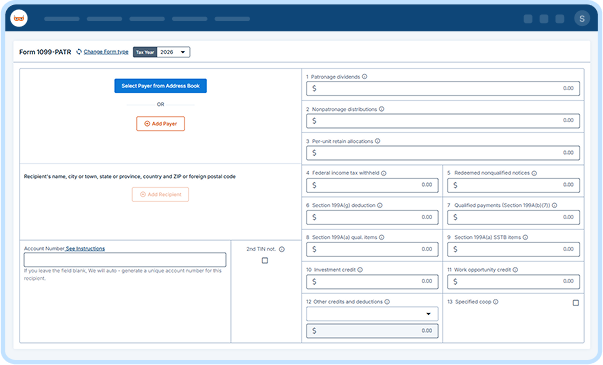 E-File Form 1099-Patr Online