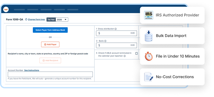 E-File Form 1099-QA Online