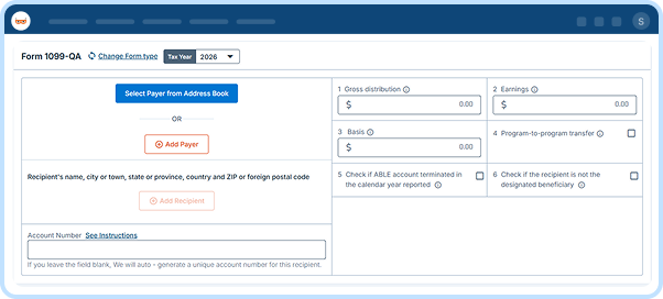 E-File Form 1099-QA Online
