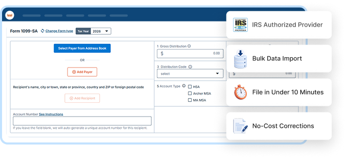 E-file Form 1099-SA Online