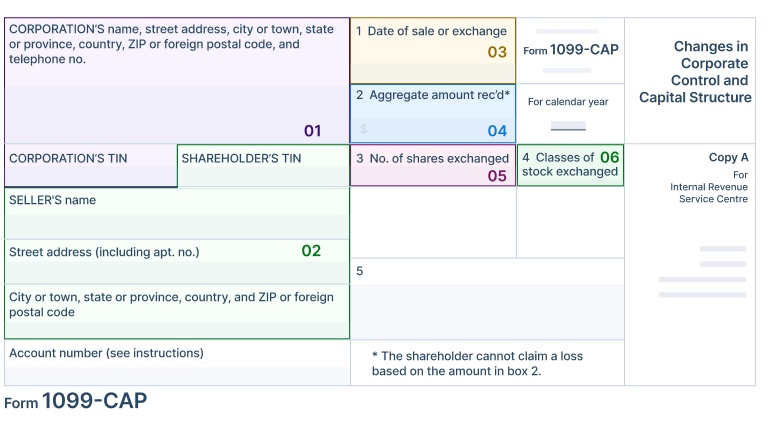 Information Required to File Form 1099-CAP