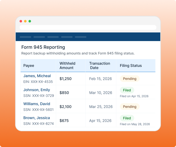 Report Withheld Amounts on Form 945