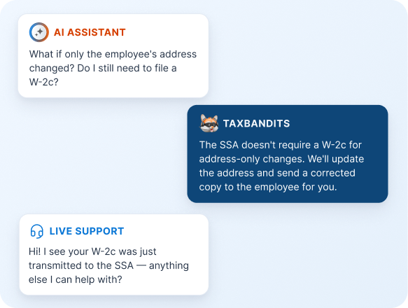 Your correction reaches the SSA right the first time.