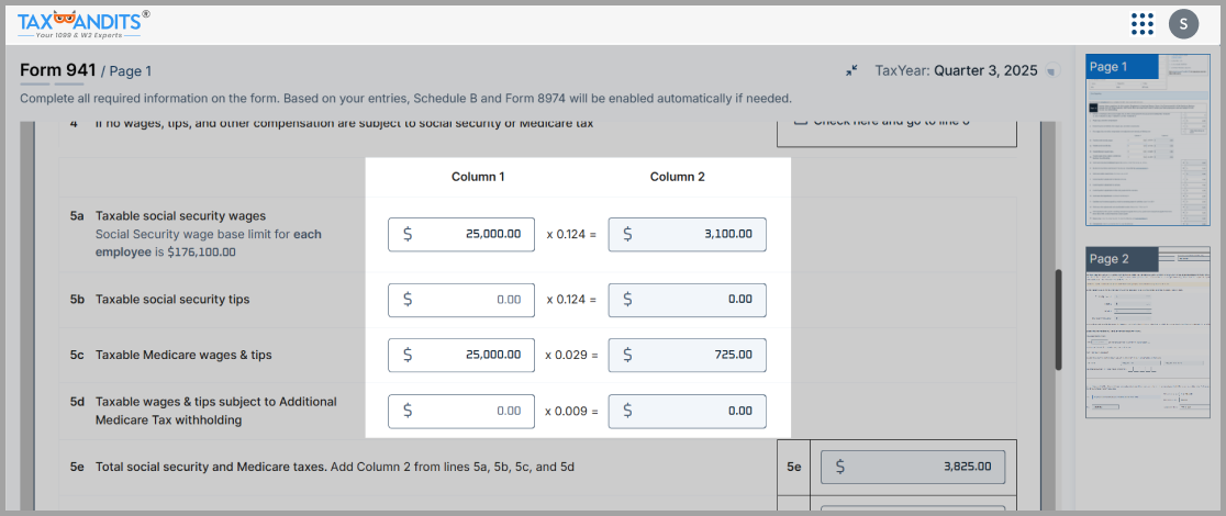 Support for Multiple Tax Years