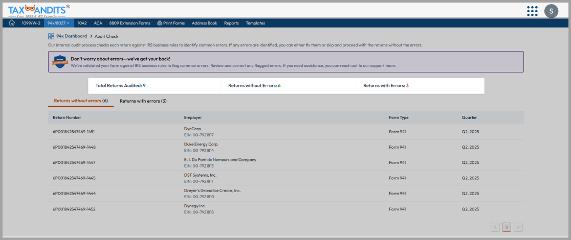 Bulk Audit Process to Ensure Accuracy