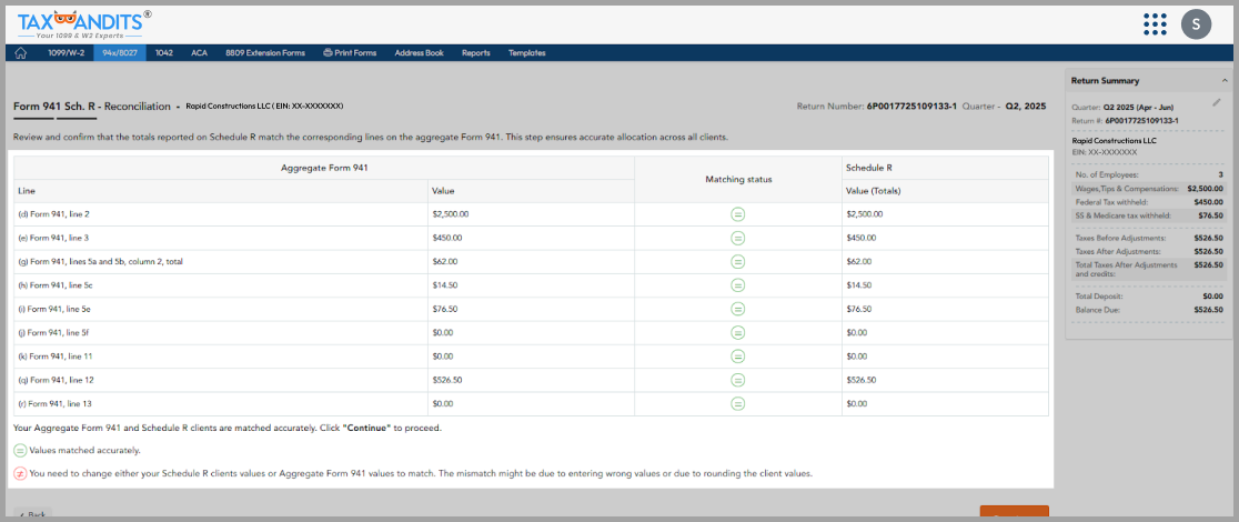 Comprehensive Reconciliation Summary