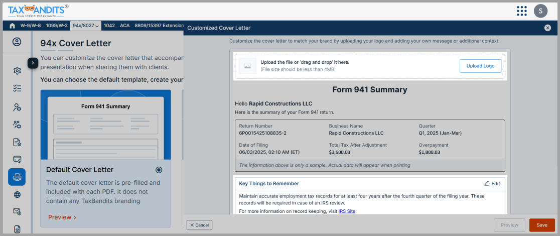 Customize Cover Letter