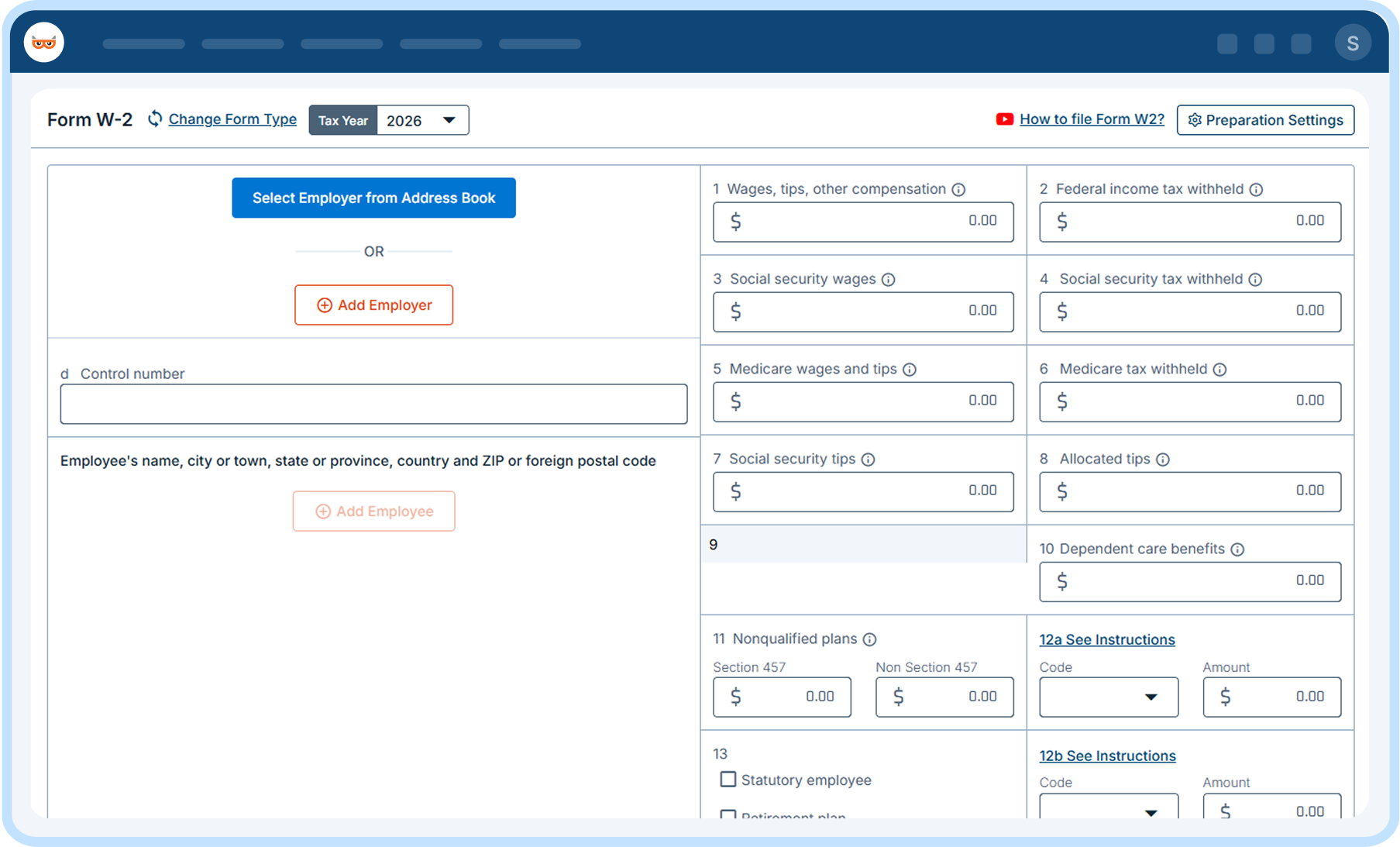 E-File Form W-2 Online