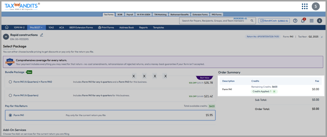 Ensure Seamless Filings with Prepaid Credits