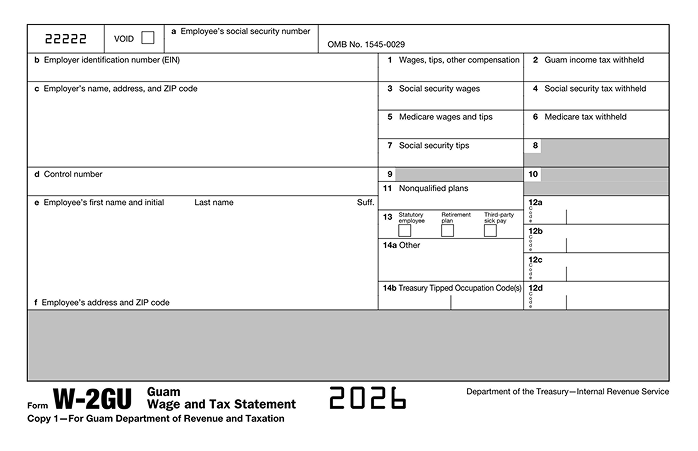 Information Required to File Form W-2GU
