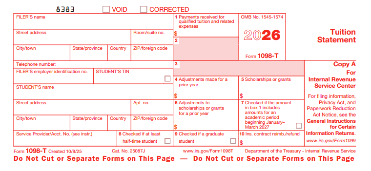 Form 1099-t: Payments from Qualified Education Programs