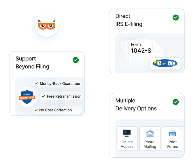 E-file to the IRS. Distribute copies