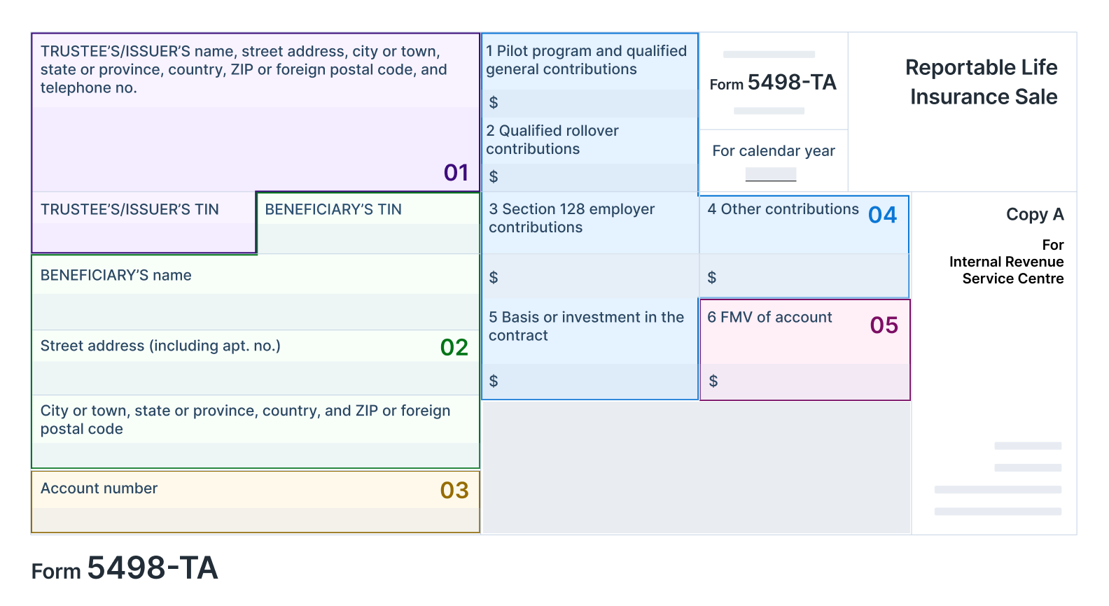 What Information Is Required to E-File Form 5498-TA Online