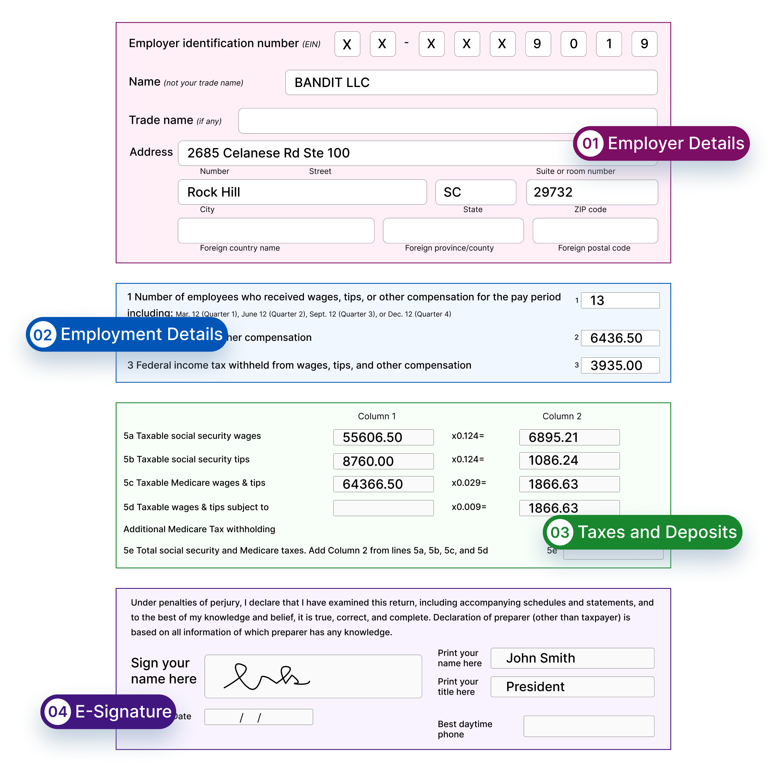 Form 941 filing requirements