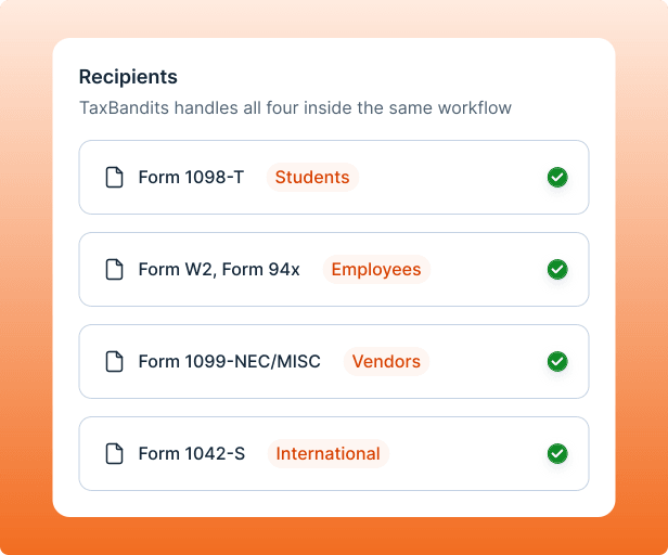 One platform, every recipient type