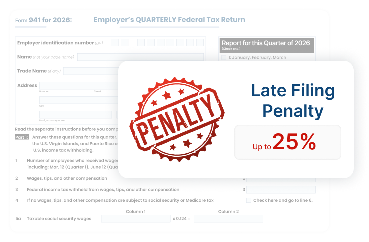 Penalty For Filing 941 Late