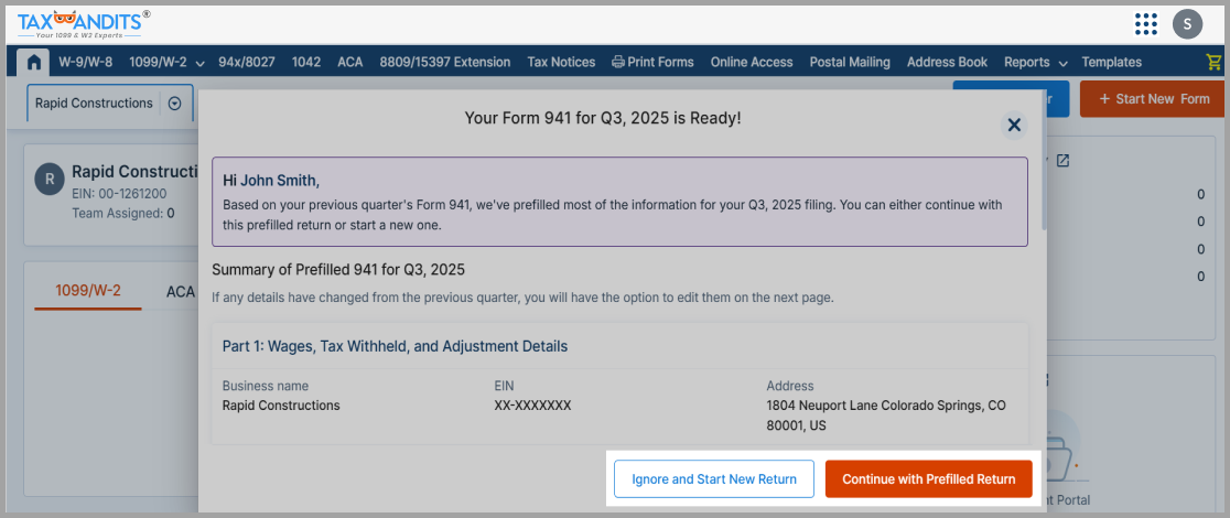 Duplicate Your Return in One Click