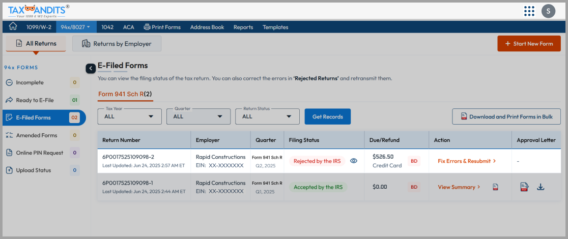 Retransmit Rejected Returns for Free