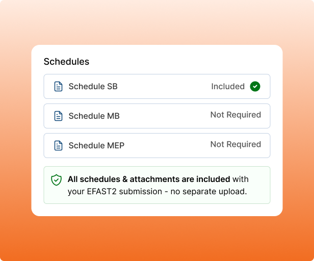 Schedules & Attachments, Simplified