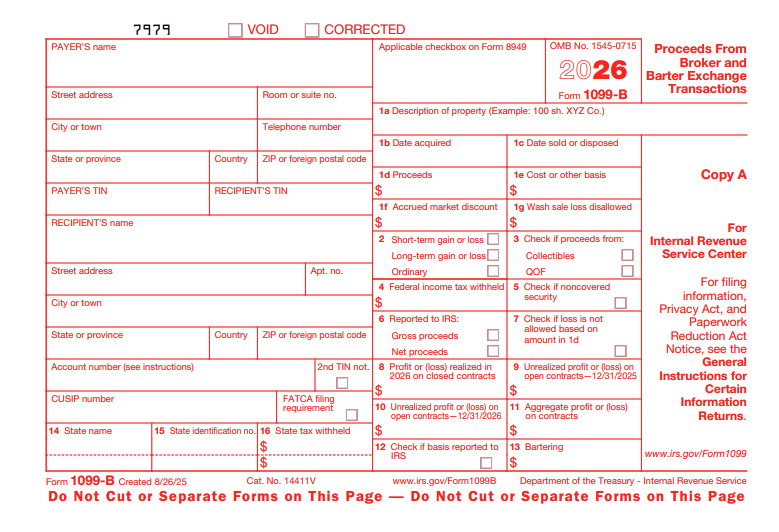 Form 1099-B: Payments from Qualified Education Programs
