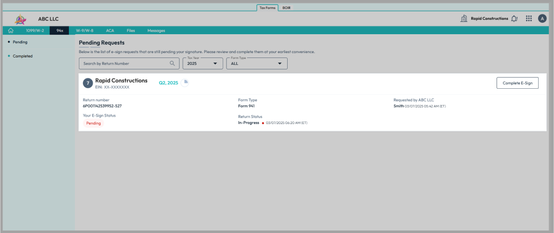 Customized Client Portal