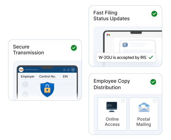 Secure SSA E-filing and distribution