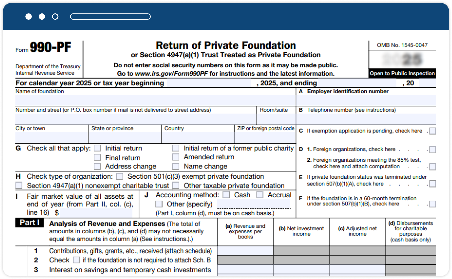 Form 990-PF—An Overview